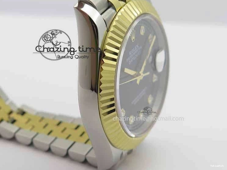 Dial Bracelet Maker Diam Jubilee Best On Edition BP YG DateJust Black 41mm SS II A2813 0510